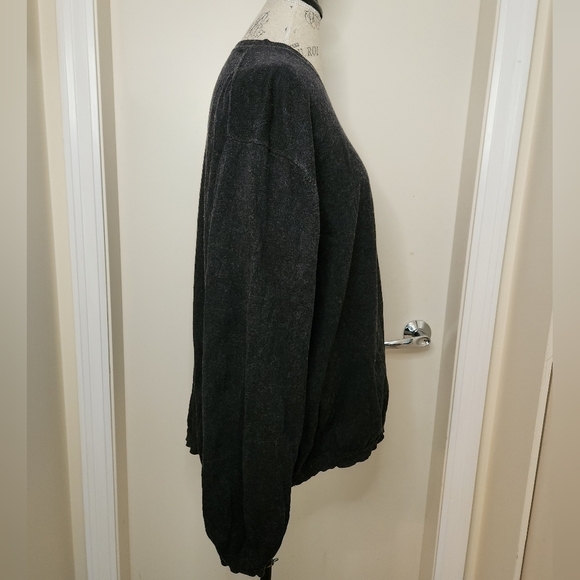 charcoal cotton cashmere sweater - Picture 3 of 7